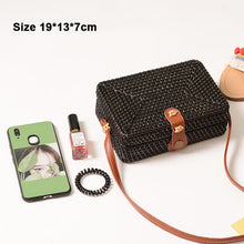 Load image into Gallery viewer, White Round Straw Women Bag